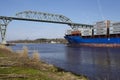 Hochdonn Ã¢â¬â Container vessel Wybelsum at the Kiel Canal